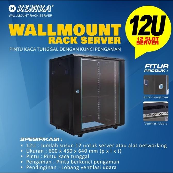 Grosir Kenika Wallmounted Rack Server 12U