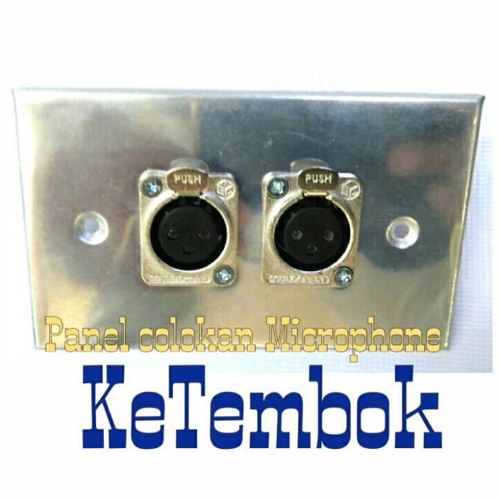 Colokan Microphone Tembok 2 input