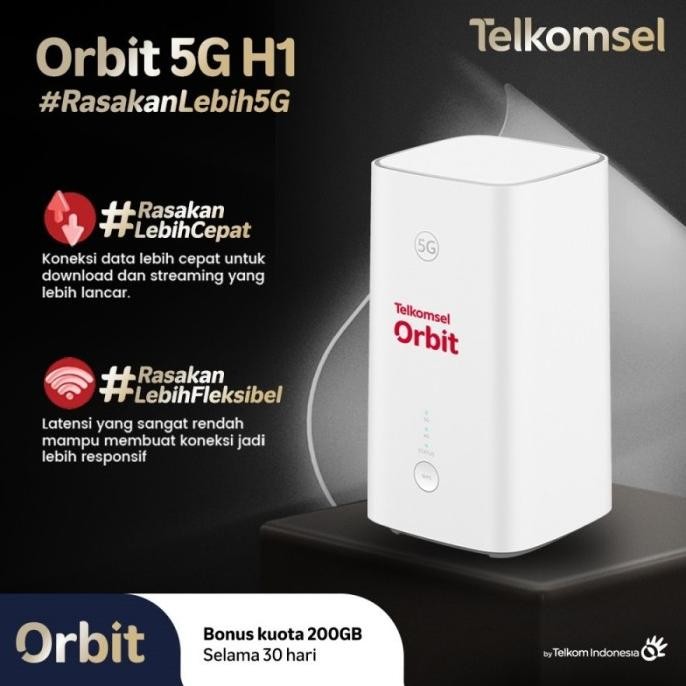 Grosir Orbit 5G H1 Modem Router Wifi High Kuota Telkomsel 200Gb