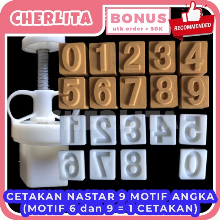 

BEST SELLER CETAKAN NASTAR MOONCAKE ANGKA 0 9 MOTIF KUE KERING COOKIES ULANG TAHUN