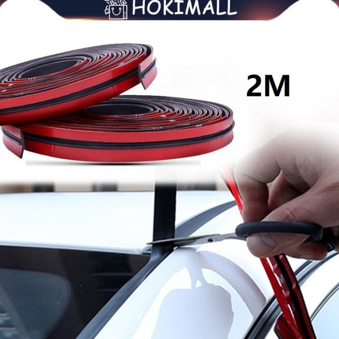2M Lis Segel Karet Kaca Mobil universal Pinggiran Penyegel Jendela