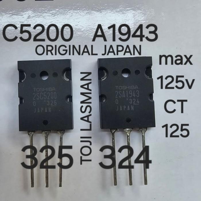 C5200 A1943 lot 313 308 100% ORIGINAL JAPAN JEPANG 2SC C 5200  ORI