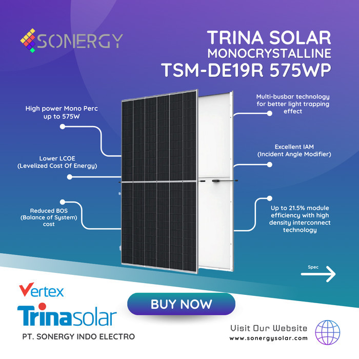 Solar Panel / Panel Surya Trina Vertex Monokristalin 575WP