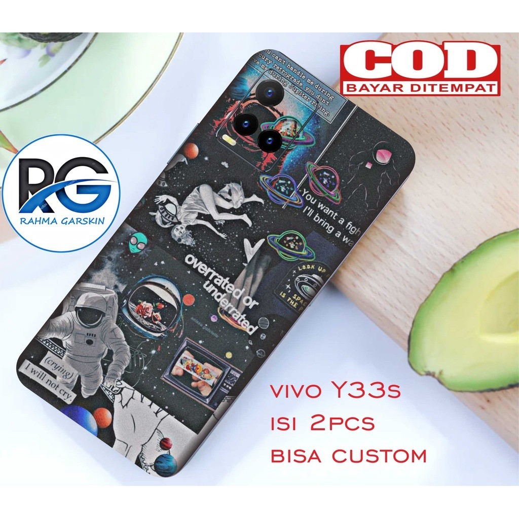 

Terlaris Vivo Y33s Garskin Stiker Custom Case Laminasi Tebal COD