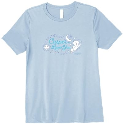 Casper The Friendly Ghost Casper Loves You Chest Text Logo Premium T-Shirt |CZjR9PPY|