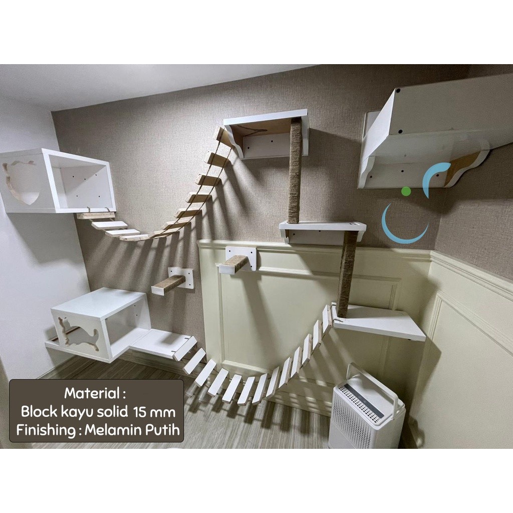 CAT PLAYGROUND - FULL BLOK KAYU SOLID