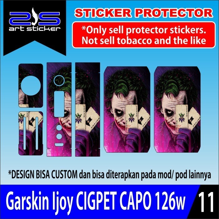 

Terlaris Capo Joker Purple Garskin Stiker Custom Case Laminasi Tebal COD