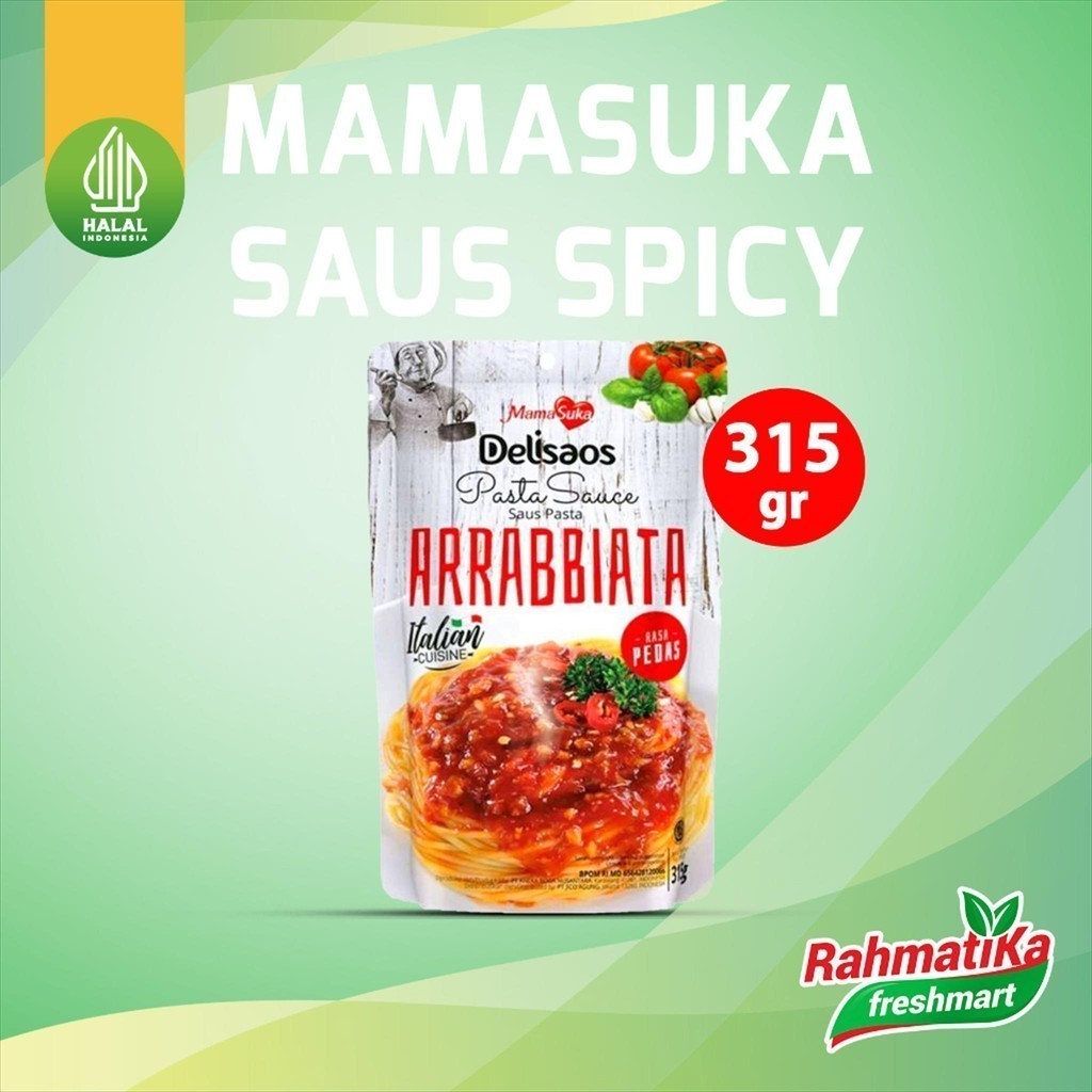 

MamaSuka Delisaos Saus Pasta Spicy Arrabbiata 315 gr (Pouch)