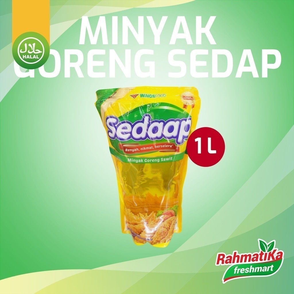 

Sedaap Minyak Goreng Refill / Minyak Goreng Sawit 1 Liter