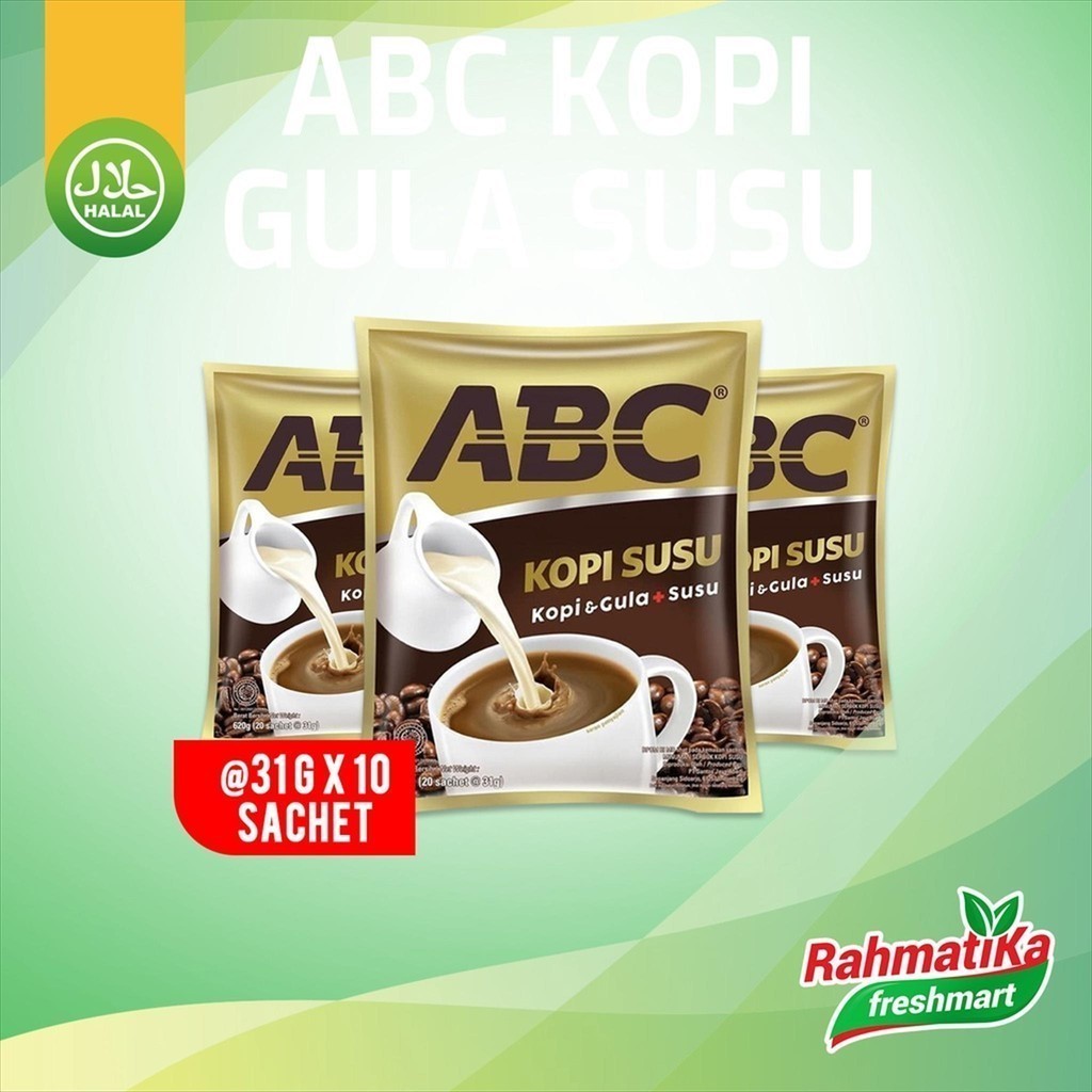 

ABC Kopi Susu 31 gram (Isi 10 Sachet)