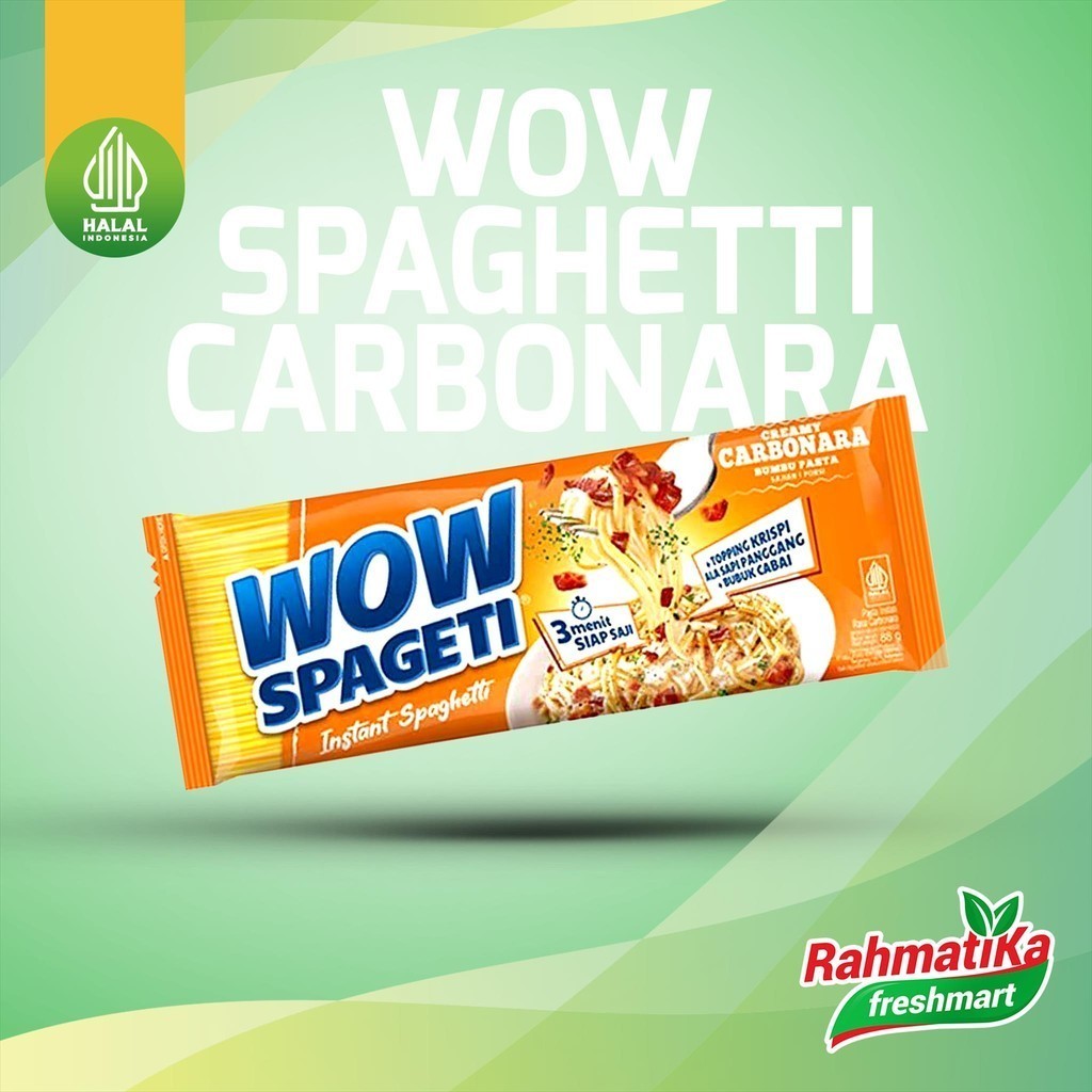 

Wow Spageti Creamy Carbonara / Spaghetti Instan 88 gr