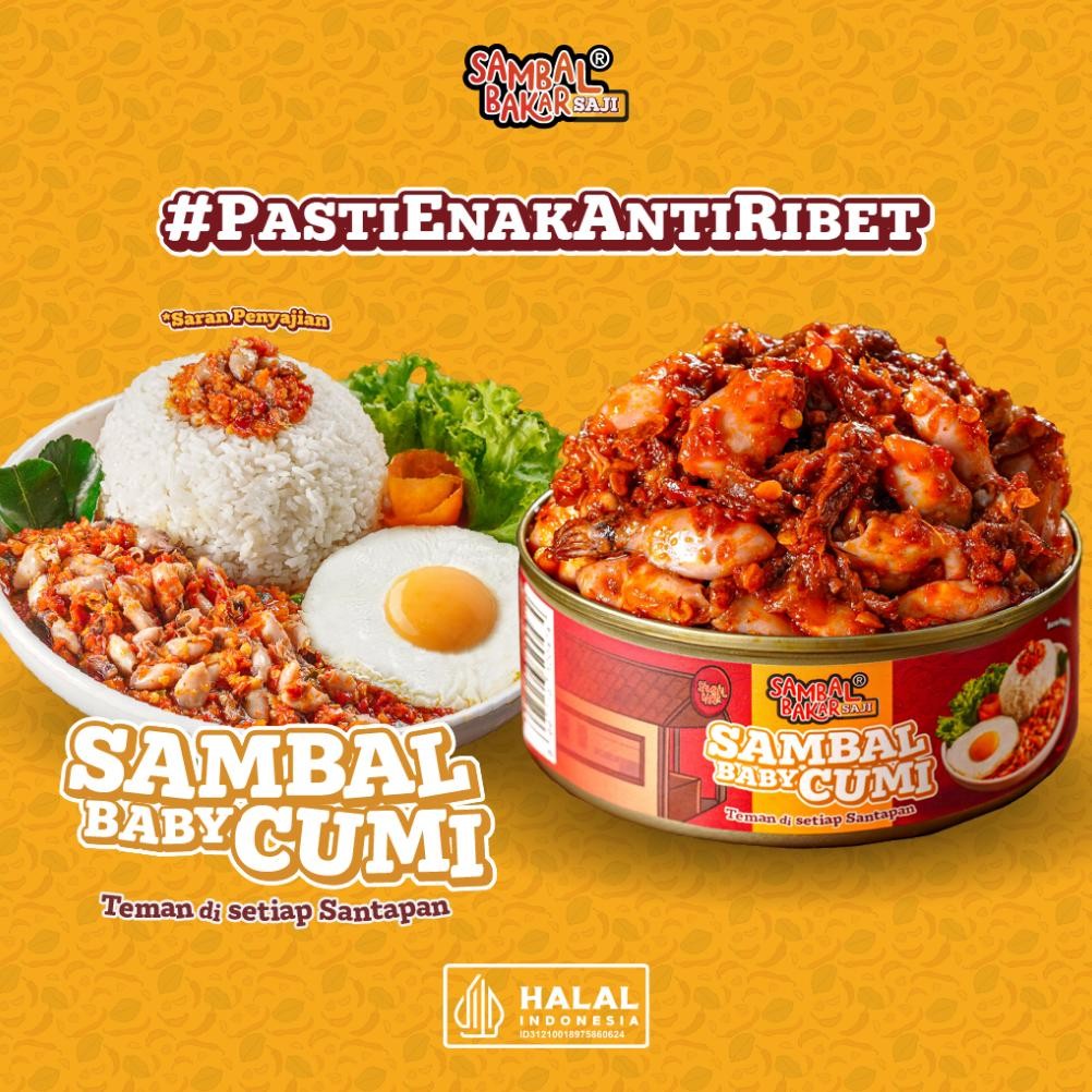 

SAMBAL BAKAR BABY CUMI 140 GR - SAMAL BAKAR IBEN / SAMBAL BAKAR INDONESIA 100% HALAL