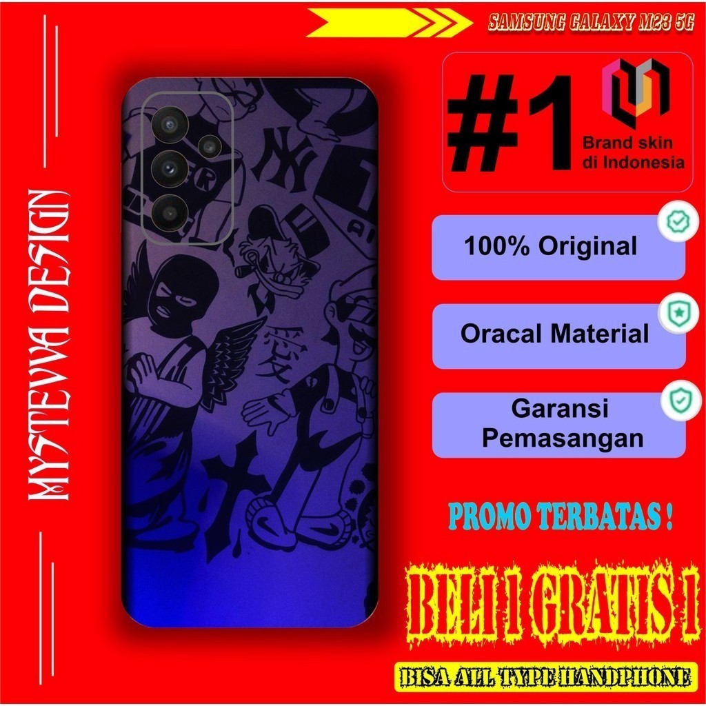 

Terlaris Samsung M23 5g Garskin Stiker Custom Case Laminasi Tebal COD
