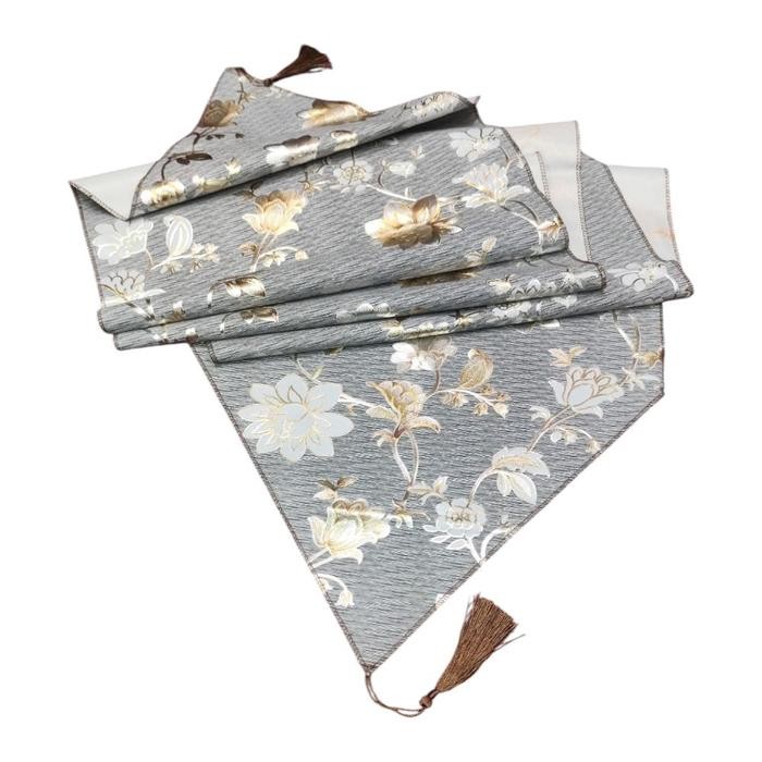 TERMURAH TAPLAK MEJA TAMU RUNNER 3D MOTIF SULTAN ANTI AIR 40X200CM - BRAND NAME