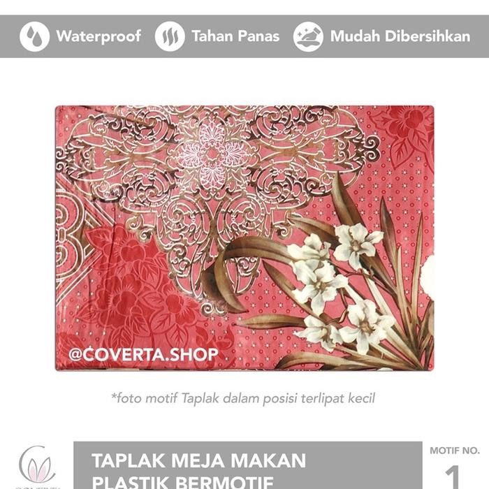 TERBARU TAPLAK MEJA MAKAN PLASTIK ANTI AIR MOTIF BENTUK KOTAK / SEGI