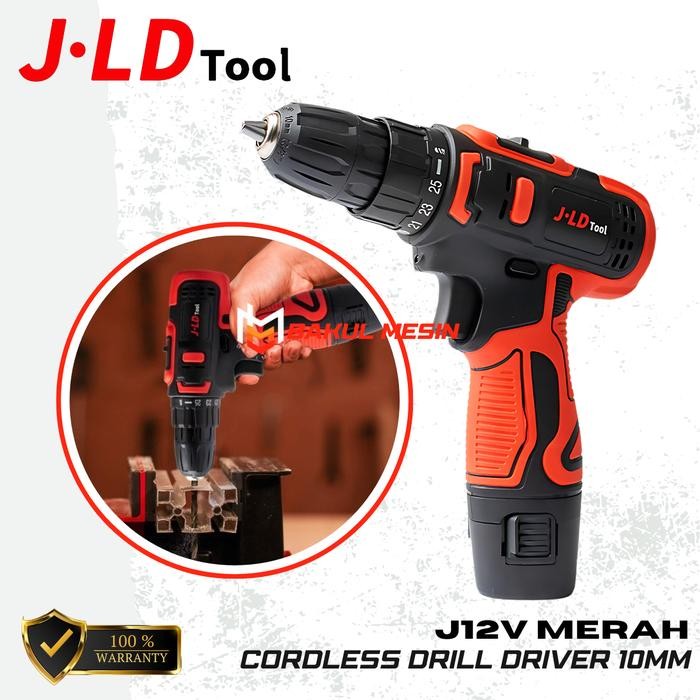 Mesin Bor Baterai Cordless Drill 12V Include Tool Kits 24 Pcs Jld Tools Jld 12V