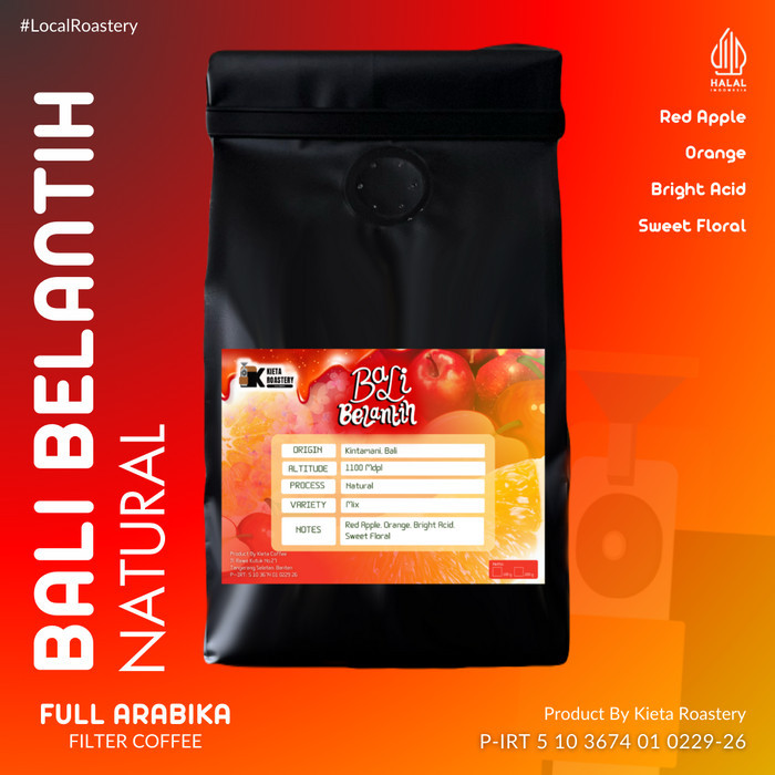 

Biji Kopi Arabika Bali Belantih Natural 200Gr