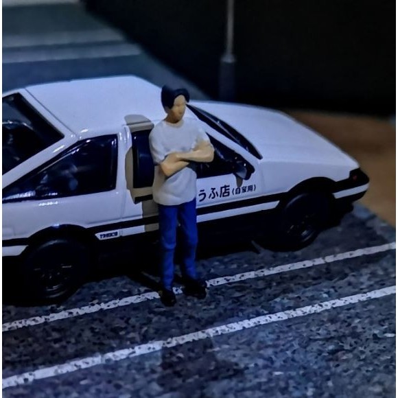 FIGURE 1 64 INITIAL D TAKUMI FUJIWARA TIPE 2 DIORAMA MAKET HOT WHEELS