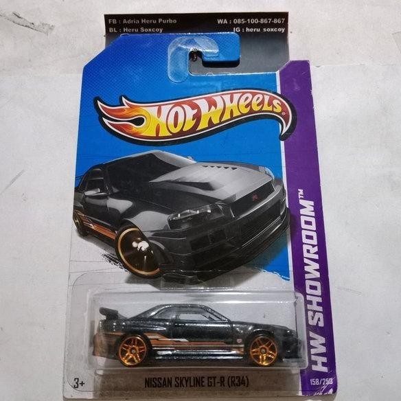 HOTWHEELS NISSAN SKYLINE GT-R R34 HITAM METALIK BLACK METALLIC AB