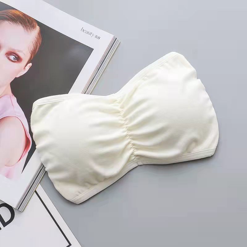Bra Tanpa Pita Anti-Selip Pendek Push-Up Tipis dengan Punggung Cantik