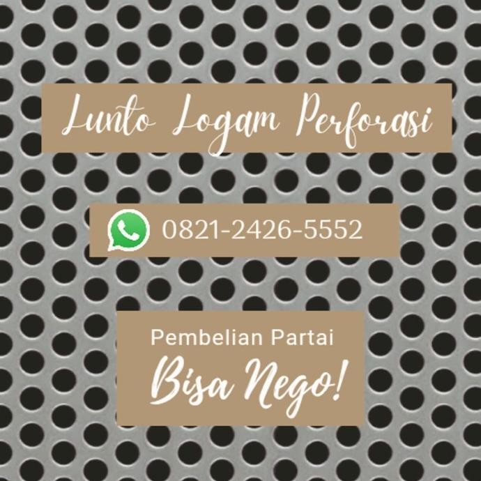 PLAT Lubang Besi Perforated 0.8 mm Lubang 2.5 mm 1 x 2 Mtr | PERFORASI