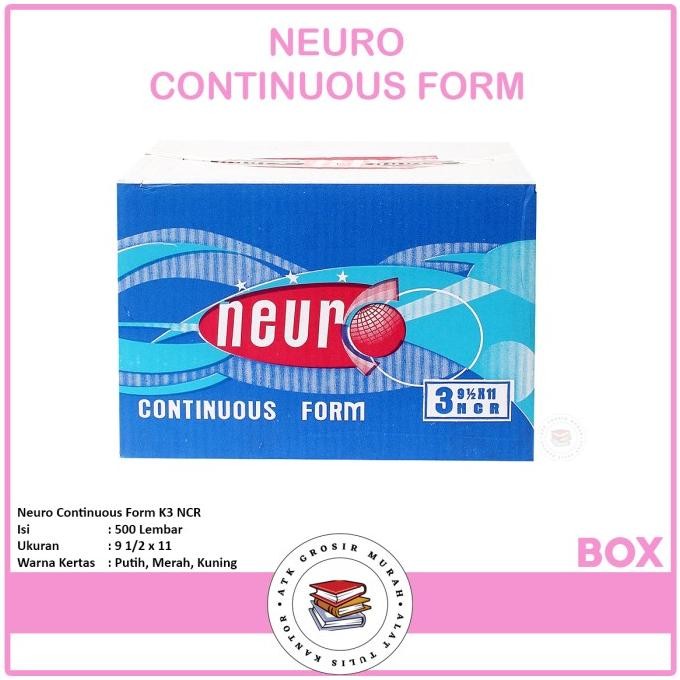 

Continous Form 91/2 x 11 3 Ply ( K3 Neuro ) NCR / Kertas Komputer