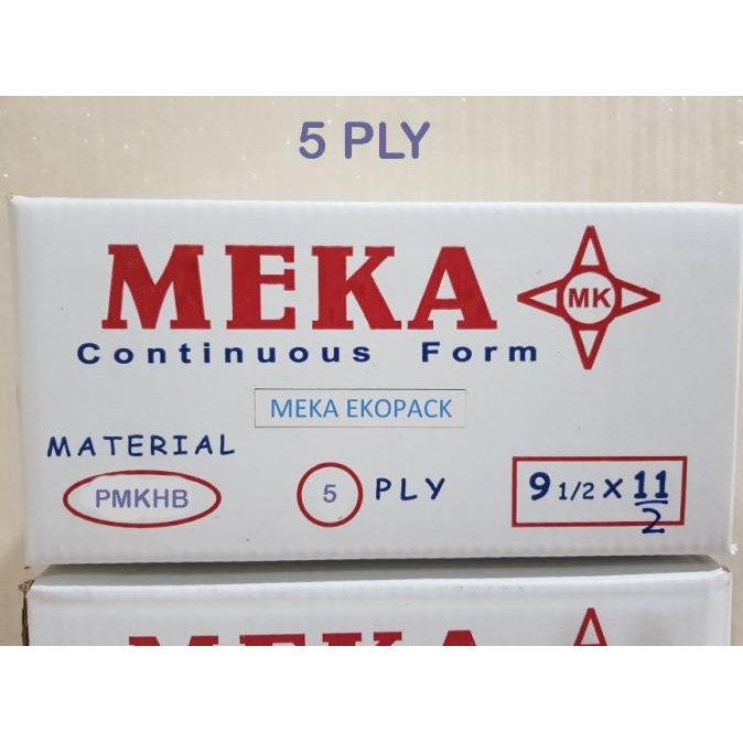

KERTAS KOMPUTER/CONTINUOUS FORM 91/2 X11" 5PLY NCR - MEKA EKOPACK