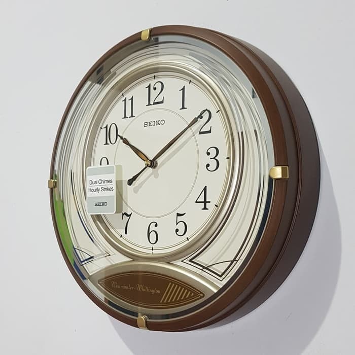Jam Dinding SEIKO QXD215B Westminster Whittington QXD215 Brown Case
