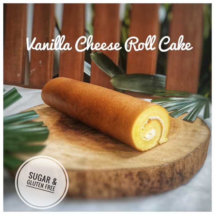 

FLOURLESS KETO DEBM CREAM CHEESE VANILLA ROLL CAKE
