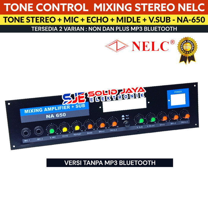 TONE CONTROL MUSIK MIC ECHO REPEATER SUB WOOFER PREAMP NELC NA650 ASLI