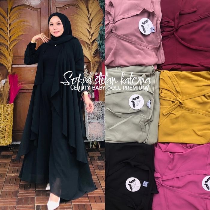 STELAN KALONG SOFIA TALI PANJANG , PAKAIAN MUSLIMAH ,PAKAIAN WANITA TERBARU , CELANA KULOT DAN OUTER