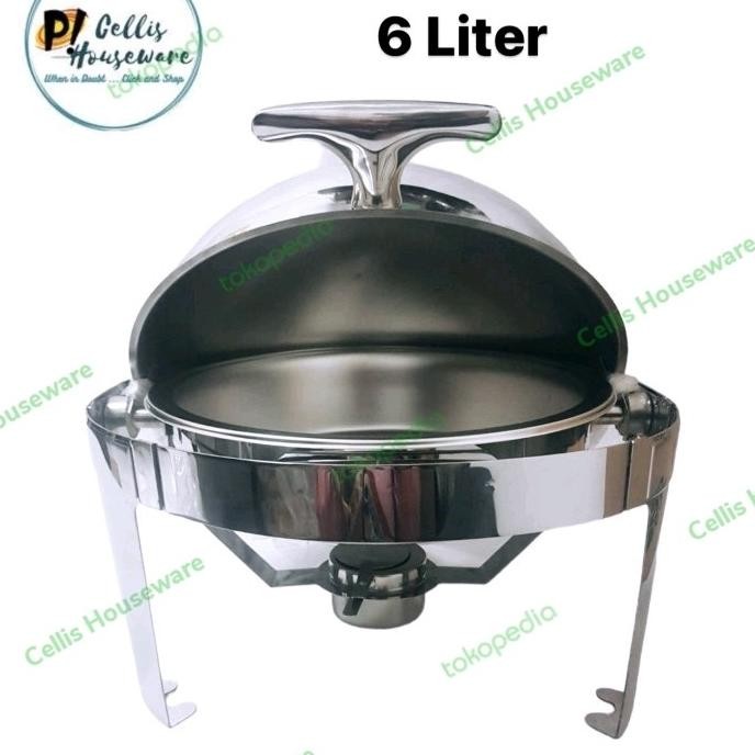 Promo Roll Top Bulat Stainless 6 Liter - Prasmanan Roll Top