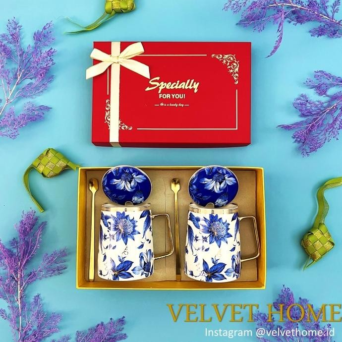 

Best Item!, Hampers Gelas Mug Biru Kado Natal Lebaran Imlek Parcel Hadiah Gift