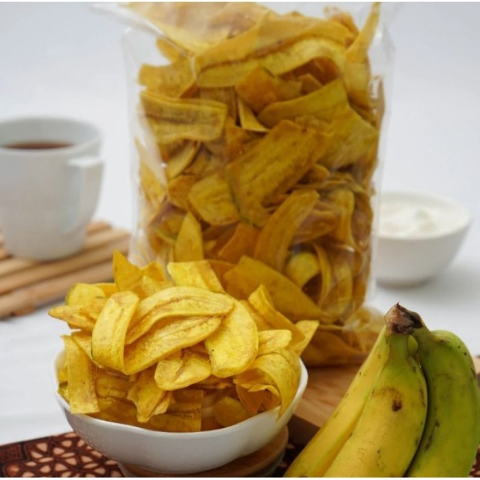 

MURAH KERIPIK PISANG ASIN GURIH 200G-500G-1KG / PISANG IRIS TIPIS / PISANG G