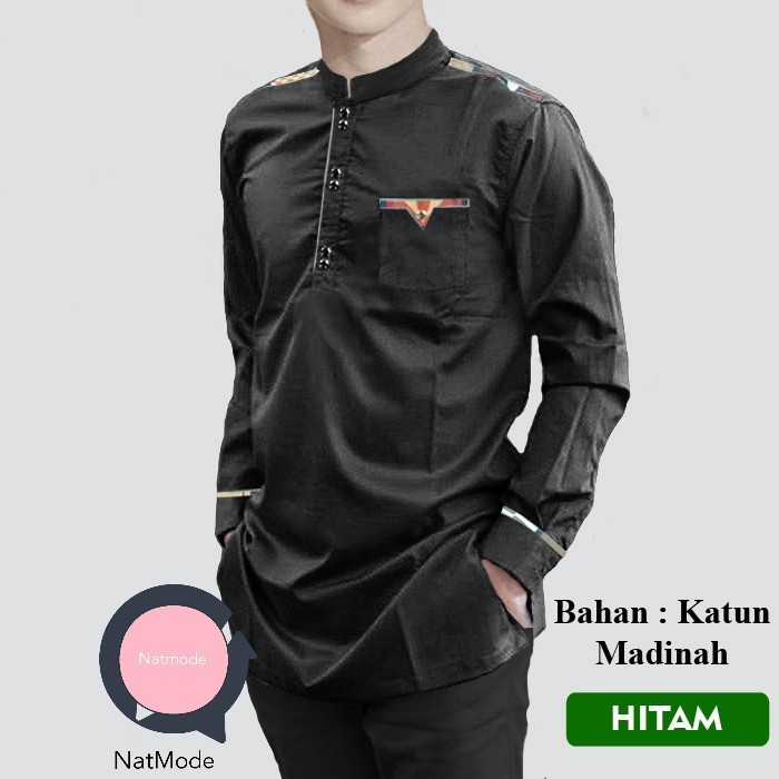 FU230 Kemeja Koko Pria Lengan Panjang Baju Muslim Pria Raja TJ BIG SALE