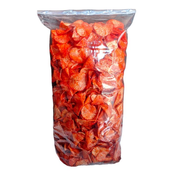 

PRODUK TERBATAS keripik singkong rasa pedas manis lengket 1 kg termurah camilan instan