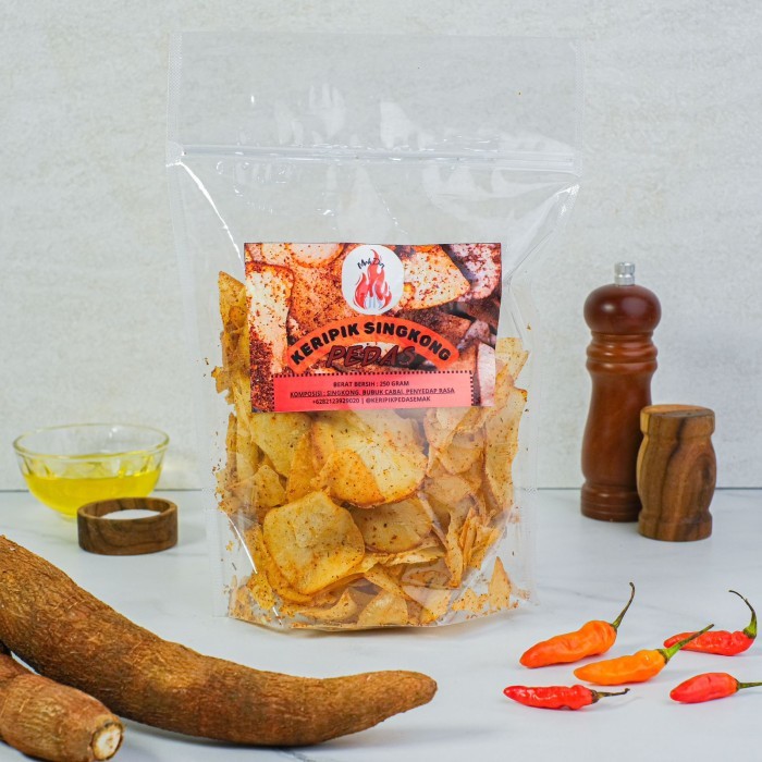 

GRATIS ONGKIR Keripik Singkong Pedas Mak Din Berat 250gr Camilan Nagih