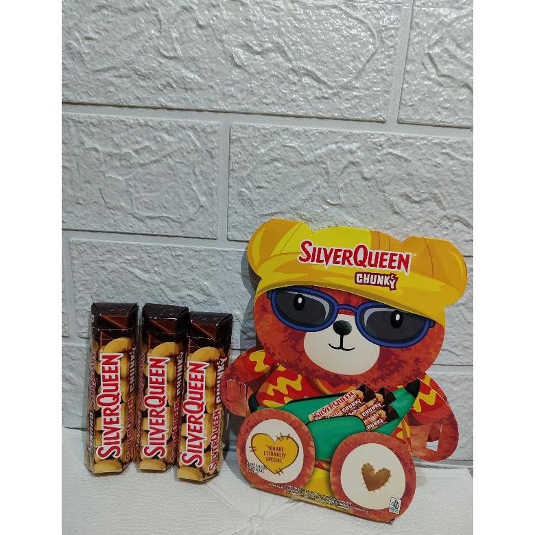 

COD Silverqueen Chunky Bear Chocolate Cashew isi 3x26 gr Edisi Valentine J-42