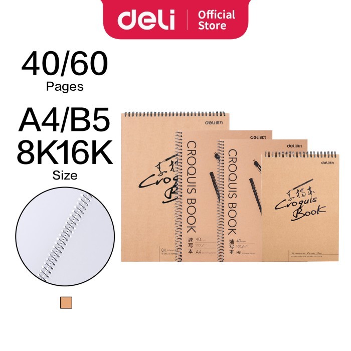 

Deli sketch book 60 lembar , buka vertikal,atau diputar 73634 73635