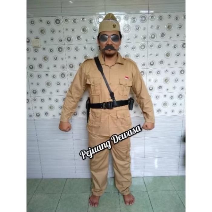 BAJU PEJUANG DEWASA, BAJU VETERAN DEWASA/ BAJU BUNG TOMO