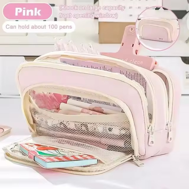 

Tempat Pensil Multi Layer Pencil Case Compact Pouch Stationary - MG-1354