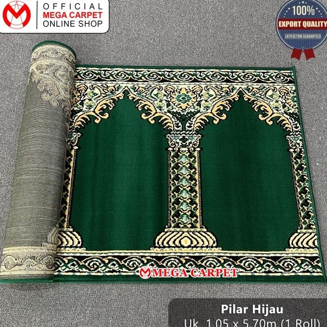 Sajadah Roll / Karpet Masjid / Karpet Mushola [Pilar Hijau]