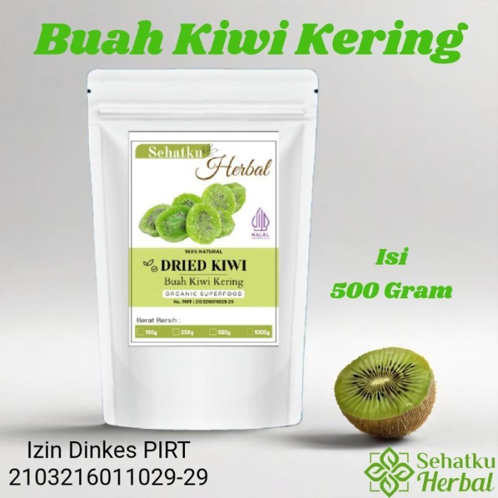 

Sehatkuherbal Dried Kiwi : Buah Kiwi Kering Isi 500 Gram