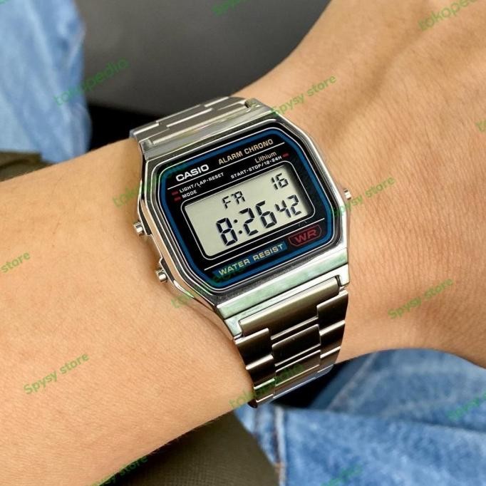Casio Original A158WA-1DF A158w A158 Retro Classic Jam Tangan Digital Terlaris