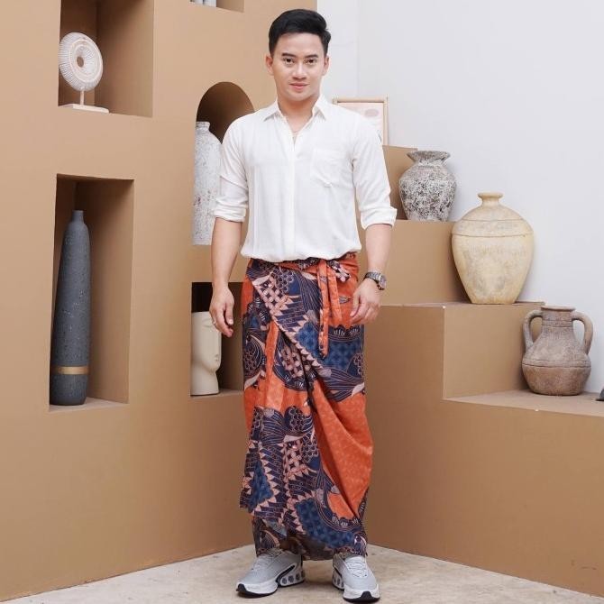Promo Granito.Id - Sarung Srikandi Kawung Batik Pria Wanita Sarung Rok Lilit Tenun Asli Sumba Toraja