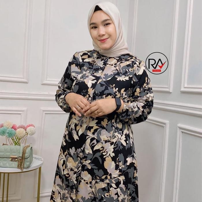 ESHYLA TUNIK MOTIF WANITA TERBARU KATUN RAYON PREMIUM OVERSIZE JUMBO