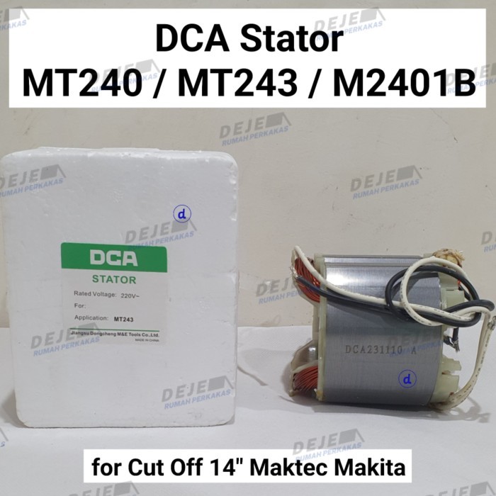 DCA Stator Rumah Armature MT240 MT243 MT 240 243 M2401B untuk Cut Off 14" Maktec Makita