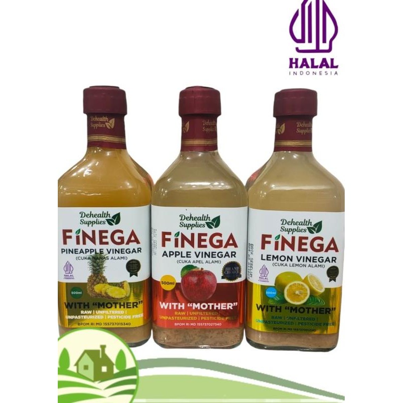 

Finega Vinegar With Mother Ml Cua Lemon Ala Ml Cua Apel Ala Ml Cua Nana Ala Ml