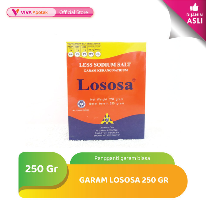 

Garam Lososa Rendah Natrium Untuk Diet dan Hipertensi (250 Gram)