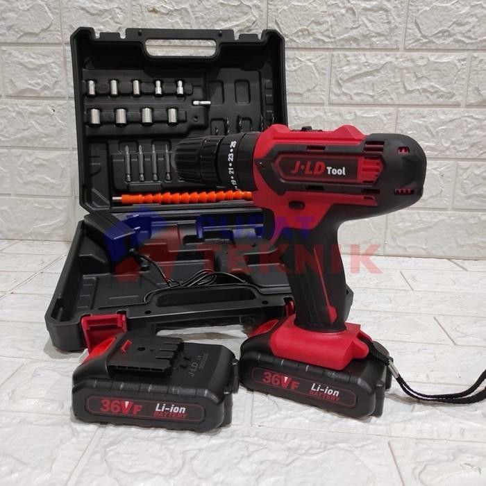 JLD 36-2 MESIN BOR BATERAI 10MM MESIN BOR CORDLESS 2 BATERAI BOR CHARGE 2 BATERAI 10MM